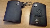 Кожаный чехольчик для ключа PEUGEOT (lb-042)