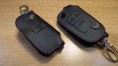Кожаный чехольчик для выкидного ключа Шевроле, 3 кнопки (lb-014)